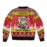 Personalized Germany Christmas Bomber Jacket Santa Claus Merry Beermas - Wonder Print Shop