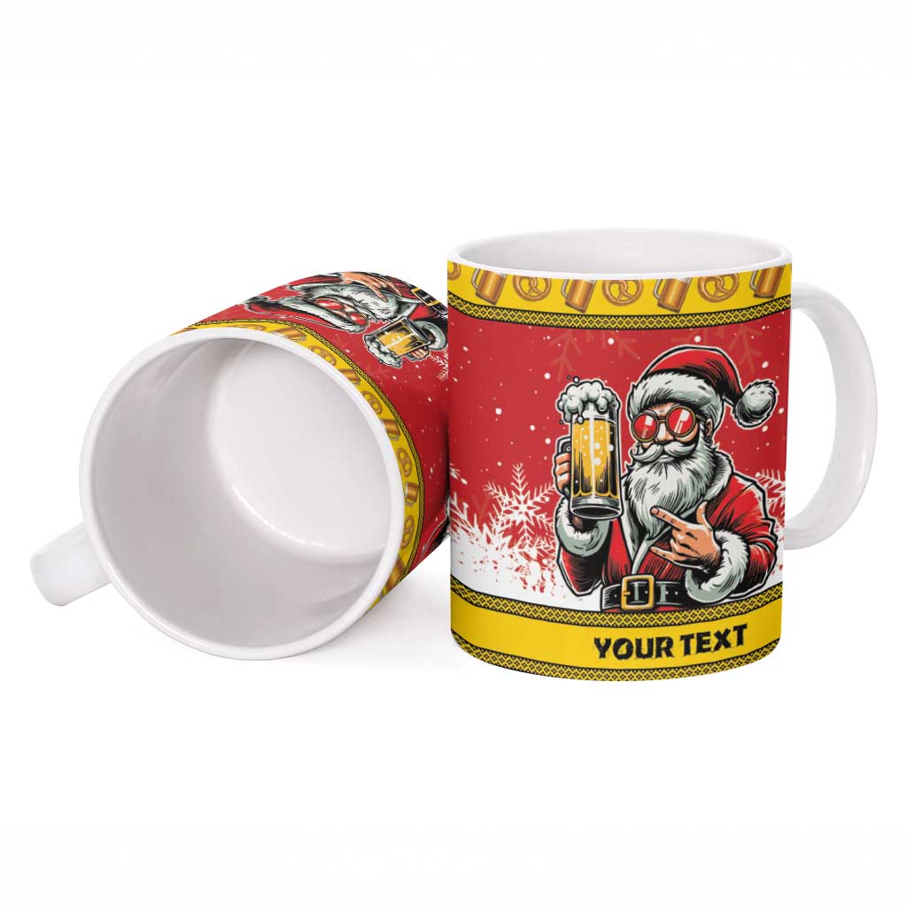 Personalized Germany Christmas Ceramic Mug Santa Claus Merry Beermas - Wonder Print Shop