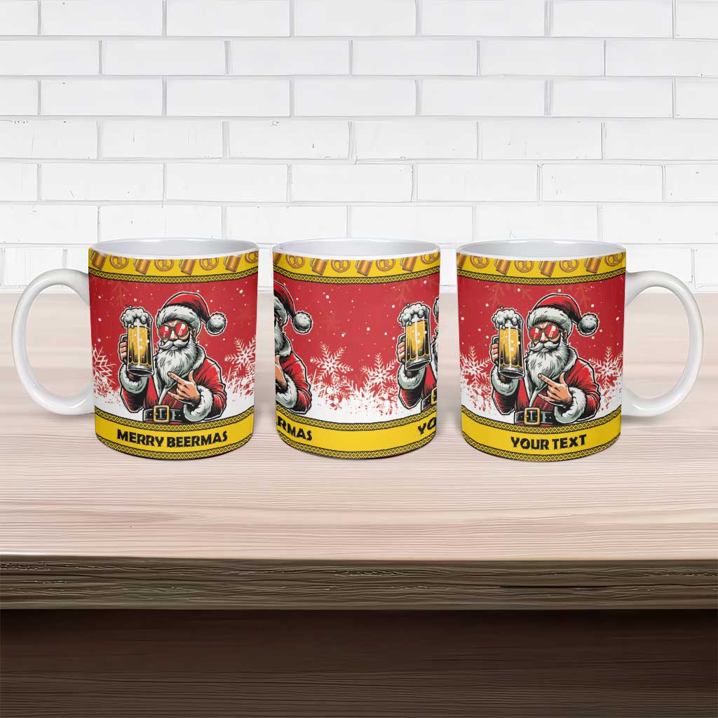 Personalized Germany Christmas Ceramic Mug Santa Claus Merry Beermas - Wonder Print Shop