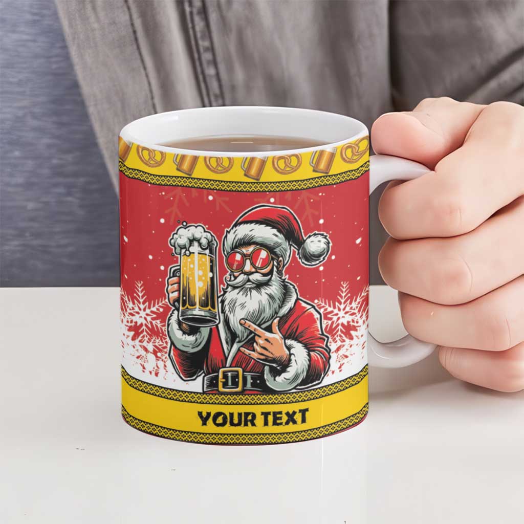 Personalized Germany Christmas Ceramic Mug Santa Claus Merry Beermas - Wonder Print Shop