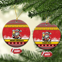 Personalized Germany Christmas Ceramic Ornament Santa Claus Merry Beermas - Wonder Print Shop