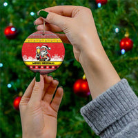 Personalized Germany Christmas Ceramic Ornament Santa Claus Merry Beermas - Wonder Print Shop