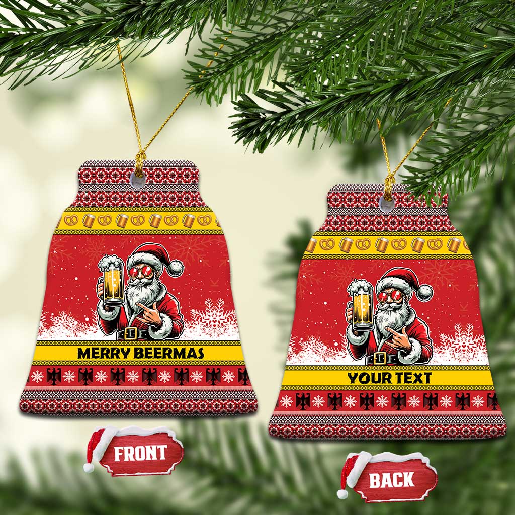 Personalized Germany Christmas Ceramic Ornament Santa Claus Merry Beermas - Wonder Print Shop