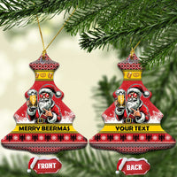 Personalized Germany Christmas Ceramic Ornament Santa Claus Merry Beermas - Wonder Print Shop