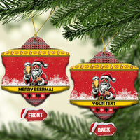 Personalized Germany Christmas Ceramic Ornament Santa Claus Merry Beermas - Wonder Print Shop