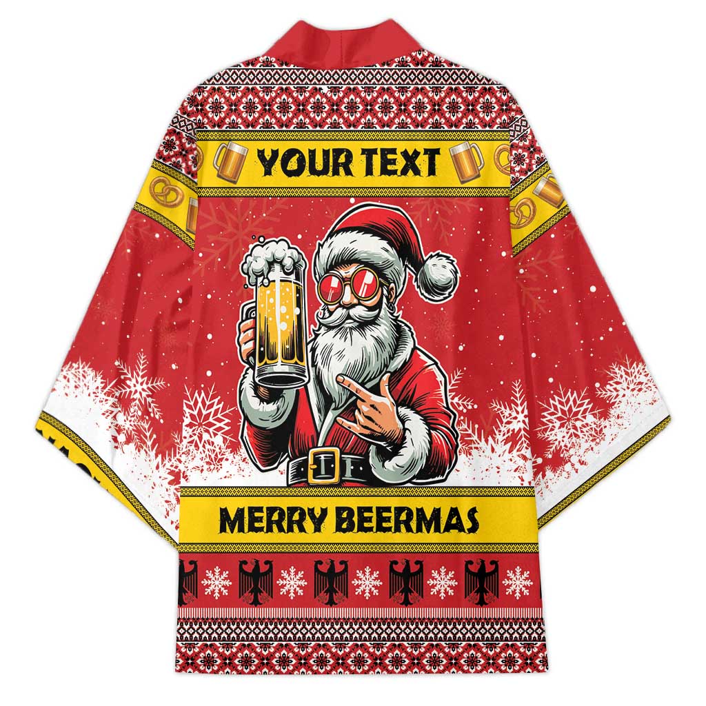 Personalized Germany Christmas Kimono Santa Claus Merry Beermas - Wonder Print Shop