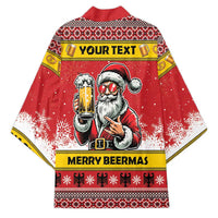 Personalized Germany Christmas Kimono Santa Claus Merry Beermas - Wonder Print Shop