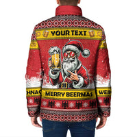 Personalized Germany Christmas Padded Jacket Santa Claus Merry Beermas - Wonder Print Shop