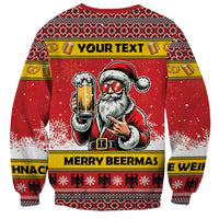 Personalized Germany Christmas Sweatshirt Santa Claus Merry Beermas - Wonder Print Shop