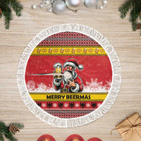 Germany Christmas Tree Skirt Santa Claus Merry Beermas - Wonder Print Shop