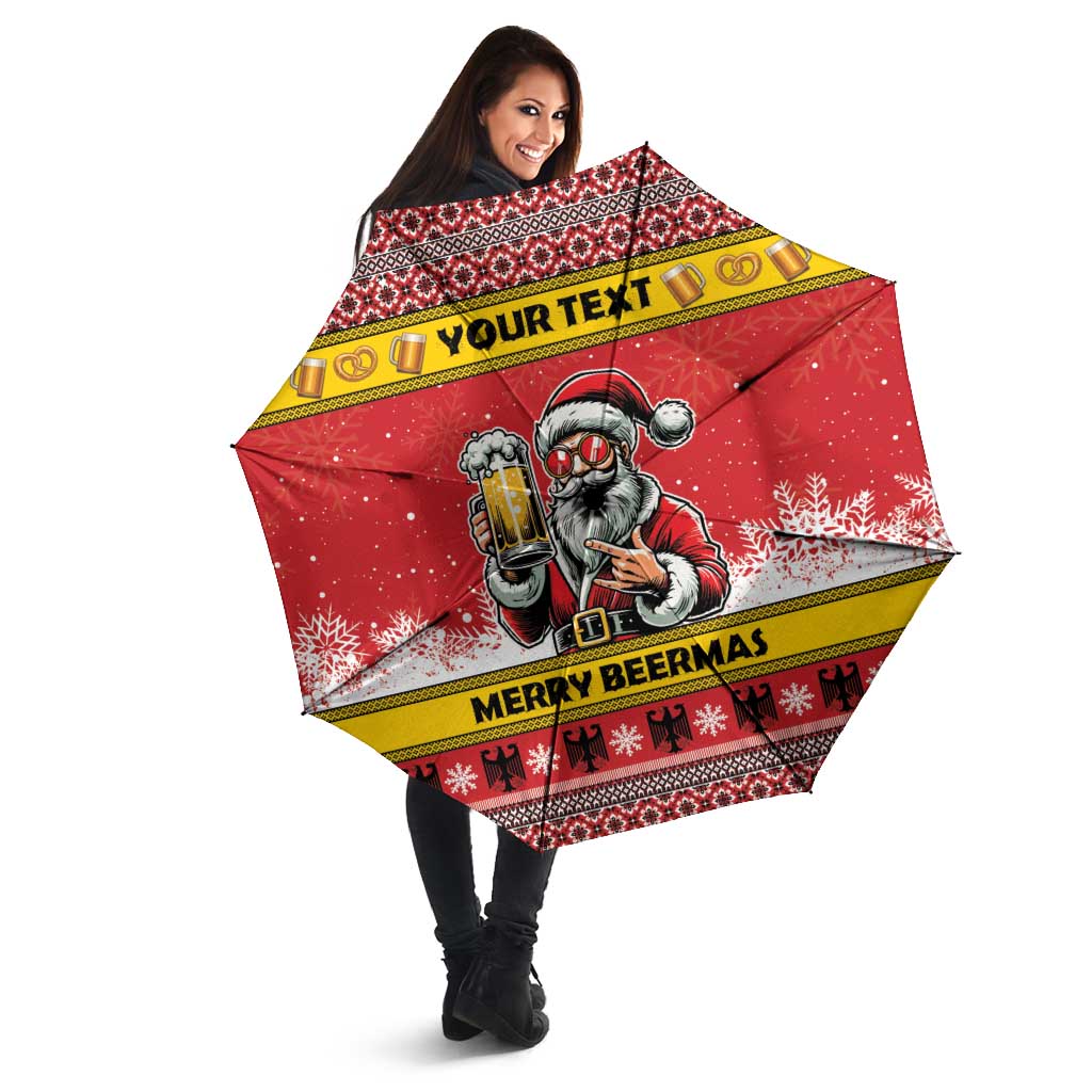 Personalized Germany Christmas Umbrella Santa Claus Merry Beermas - Wonder Print Shop