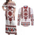 Ukraine Unity Day Couples Matching Off Shoulder Maxi Dress and Long Sleeve Button Shirt The Trident With Folk Pattern - Wonder Print Shop