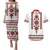 Ukraine Unity Day Couples Matching Puletasi and Hawaiian Shirt The Trident With Folk Pattern - Wonder Print Shop