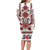 Ukraine Unity Day Family Matching Long Sleeve Bodycon Dress and Hawaiian Shirt The Trident With Folk Pattern - Wonder Print Shop