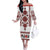 Ukraine Unity Day Off The Shoulder Long Sleeve Dress The Trident With Folk Pattern - Wonder Print Shop