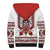 Ukraine Unity Day Sherpa Hoodie The Trident With Folk Pattern