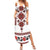 Ukraine Unity Day Summer Maxi Dress The Trident With Folk Pattern - Wonder Print Shop