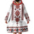 Ukraine Unity Day Wearable Blanket Hoodie The Trident With Folk Pattern - Wonder Print Shop