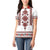 Ukraine Unity Day Women Polo Shirt The Trident With Folk Pattern - Wonder Print Shop