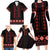 Red Ukraine Folk Patterns Family Matching Long Sleeve Bodycon Dress and Hawaiian Shirt - Wonder Print Shop