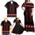 Red Ukraine Folk Patterns Family Matching Off Shoulder Maxi Dress and Hawaiian Shirt - Wonder Print Shop