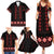 Red Ukraine Folk Patterns Family Matching Summer Maxi Dress and Hawaiian Shirt - Wonder Print Shop