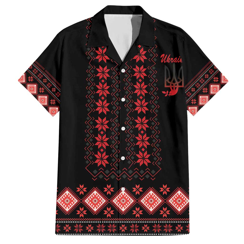 Red Ukraine Folk Patterns Hawaiian Shirt - Wonder Print Shop