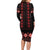 Red Ukraine Folk Patterns Long Sleeve Bodycon Dress - Wonder Print Shop