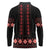 Red Ukraine Folk Patterns Long Sleeve Polo Shirt - Wonder Print Shop