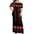 Red Ukraine Folk Patterns Off Shoulder Maxi Dress - Wonder Print Shop