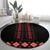 Red Ukraine Folk Patterns Round Carpet