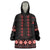 Red Ukraine Folk Patterns Wearable Blanket Hoodie - Wonder Print Shop