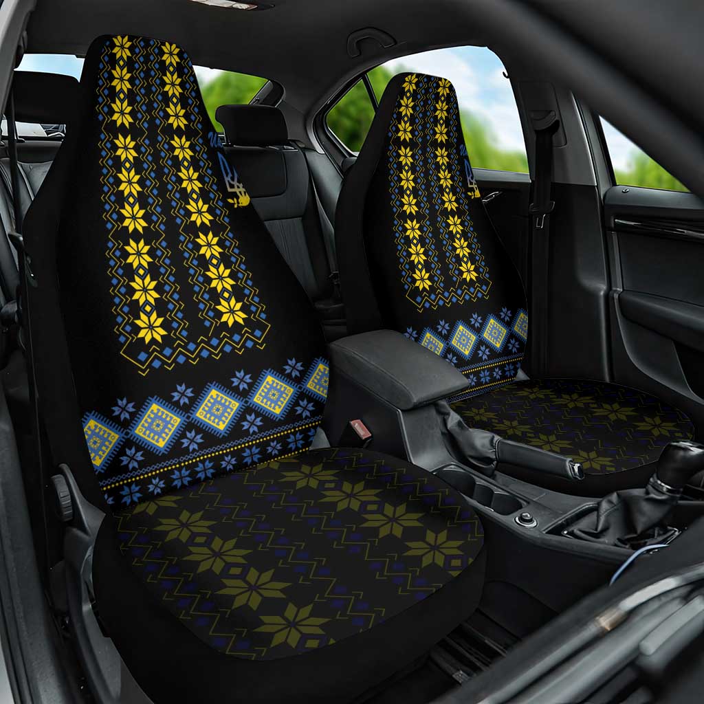 Yellow Ukraine Folk Patterns Car Seat Cover - Wonder Print Shop