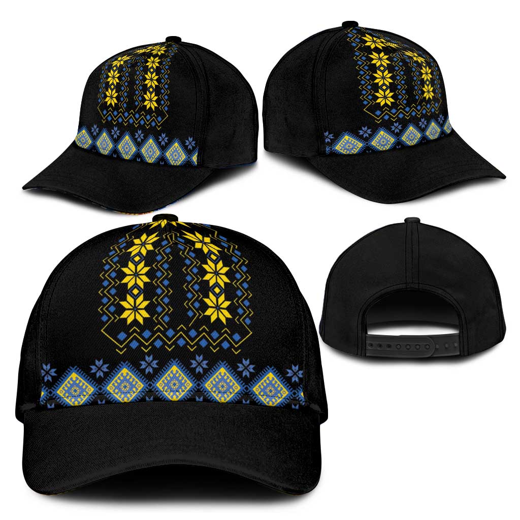 Yellow Ukraine Folk Patterns Classic Cap