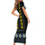 Yellow Ukraine Folk Patterns Family Matching Short Sleeve Bodycon Dress and Hawaiian Shirt - Wonder Print Shop