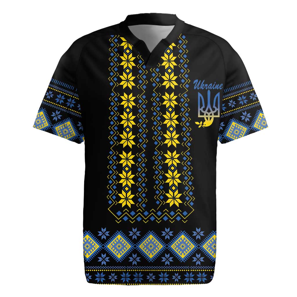 Yellow Ukraine Folk Patterns Rugby Jersey - Wonder Print Shop