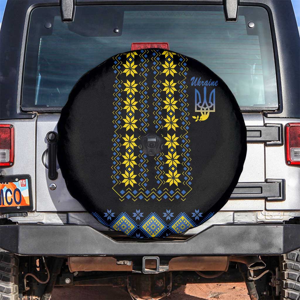 Yellow Ukraine Folk Patterns Spare Tire Cover - Wonder Print Shop