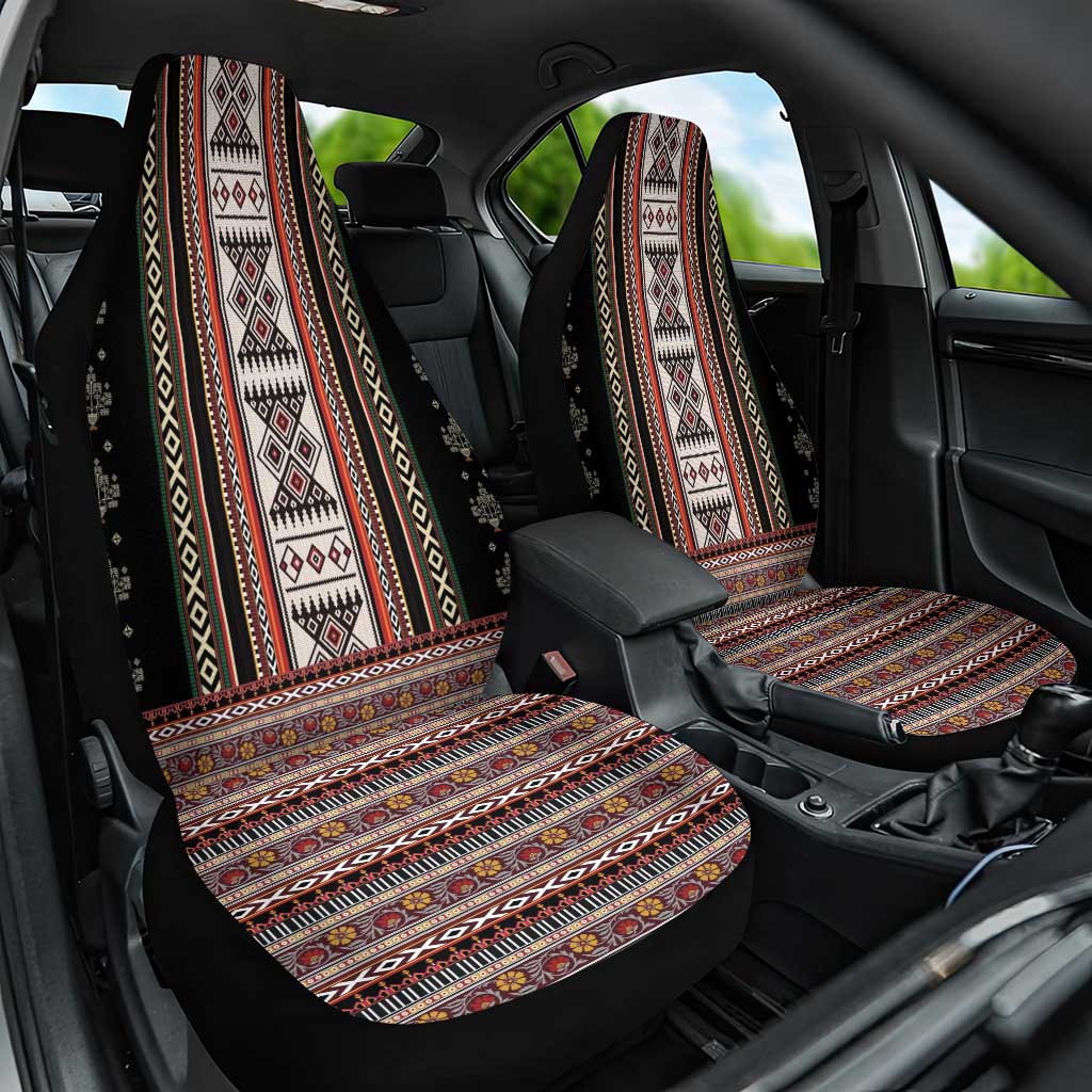 Serbia Folk Pattern Car Seat Cover God of Justice - Wonder Print Shop