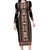 Serbia Folk Pattern Long Sleeve Bodycon Dress God of Justice - Wonder Print Shop