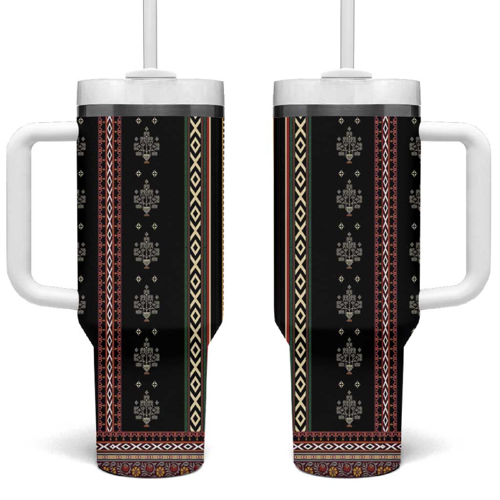 Serbia Folk Pattern Tumbler With Handle God of Justice - Wonder Print Shop