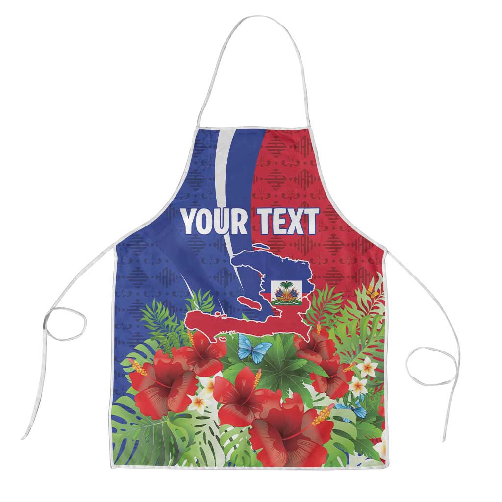 Personalized Afro-Haitians Tropical Apron Fleur-De-Lis Veves Motif - Wonder Print Shop