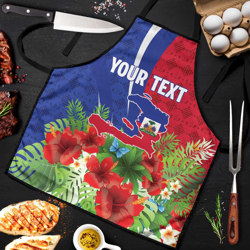 Personalized Afro-Haitians Tropical Apron Fleur-De-Lis Veves Motif - Wonder Print Shop