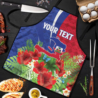 Personalized Afro-Haitians Tropical Apron Fleur-De-Lis Veves Motif - Wonder Print Shop