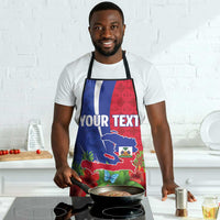 Personalized Afro-Haitians Tropical Apron Fleur-De-Lis Veves Motif - Wonder Print Shop