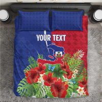 Personalized Afro-Haitians Tropical Bedding Set Fleur-De-Lis Veves Motif - Wonder Print Shop