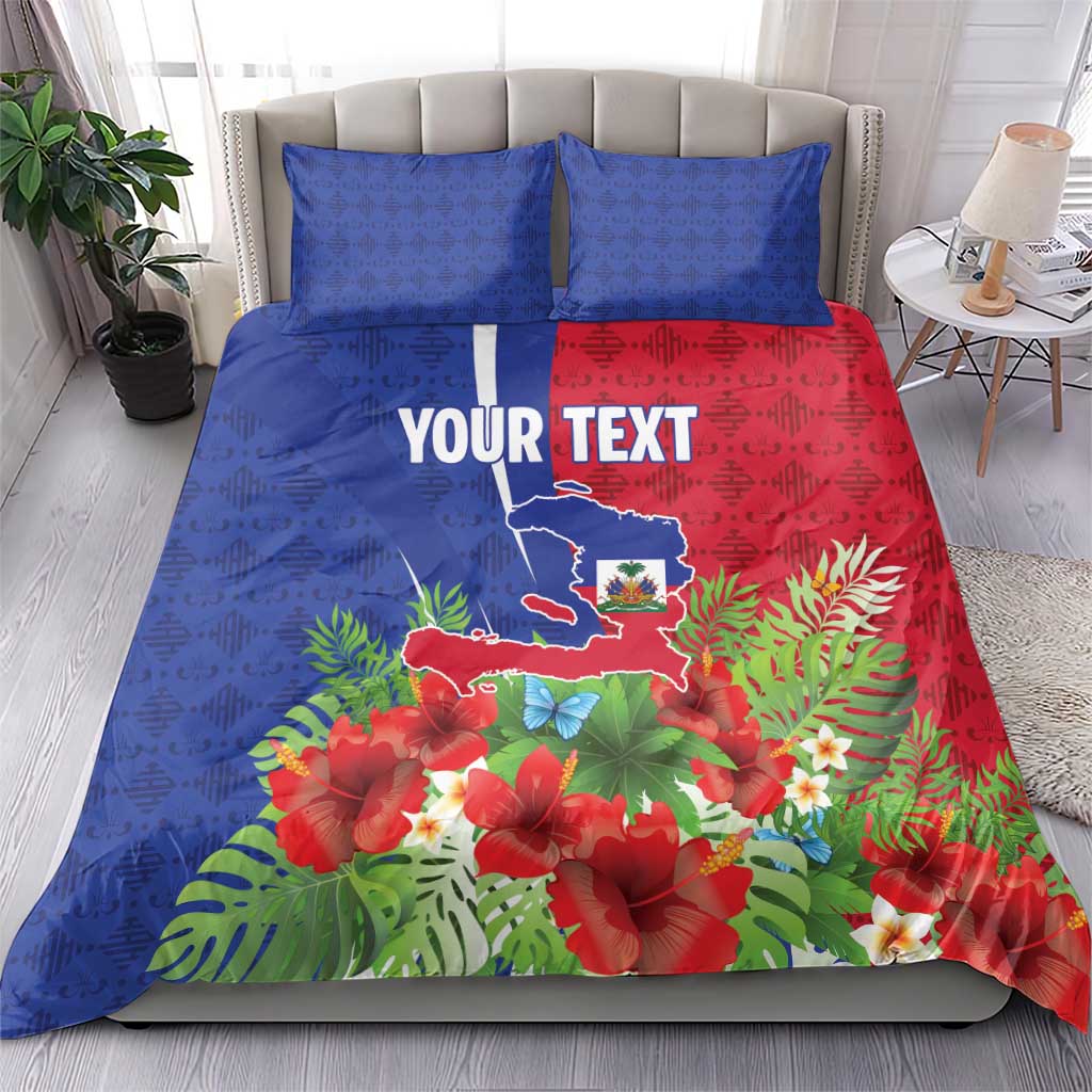 Personalized Afro-Haitians Tropical Bedding Set Fleur-De-Lis Veves Motif - Wonder Print Shop