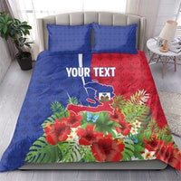 Personalized Afro-Haitians Tropical Bedding Set Fleur-De-Lis Veves Motif - Wonder Print Shop