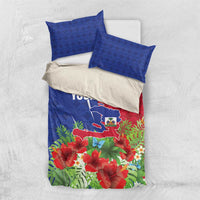 Personalized Afro-Haitians Tropical Bedding Set Fleur-De-Lis Veves Motif - Wonder Print Shop