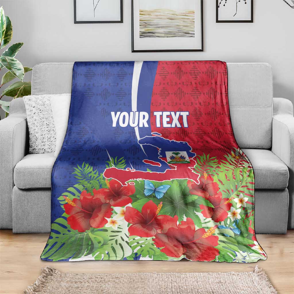 Personalized Afro-Haitians Tropical Blanket Fleur-De-Lis Veves Motif - Wonder Print Shop