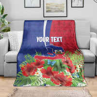 Personalized Afro-Haitians Tropical Blanket Fleur-De-Lis Veves Motif - Wonder Print Shop